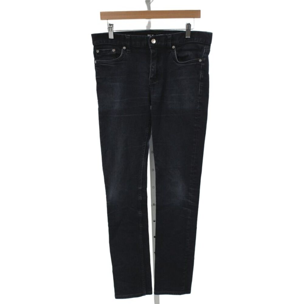BLK DNM Men Straight Jeans Black Button Cotton Size 33